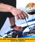 Person using Engine Oil Dipstick 461mm Direct Fit For Nissan Sentra 1.8L 2000 To 2006 Replacement Part 11140 4Z00J