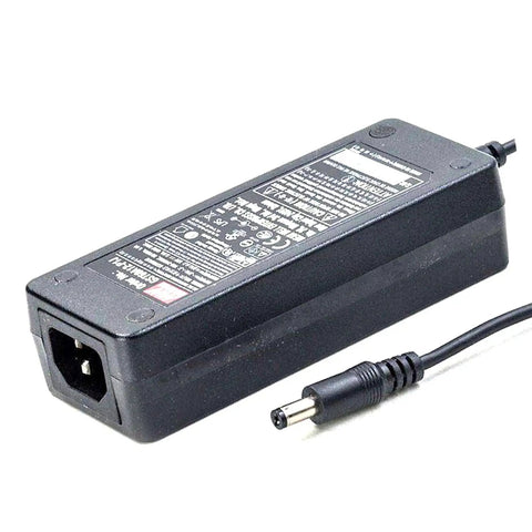 Rock Solid 12V 5A 60W Switching Power Supply With Universal 90 To 264 VAC Input And Advanced Thermal Safeguards, black design.