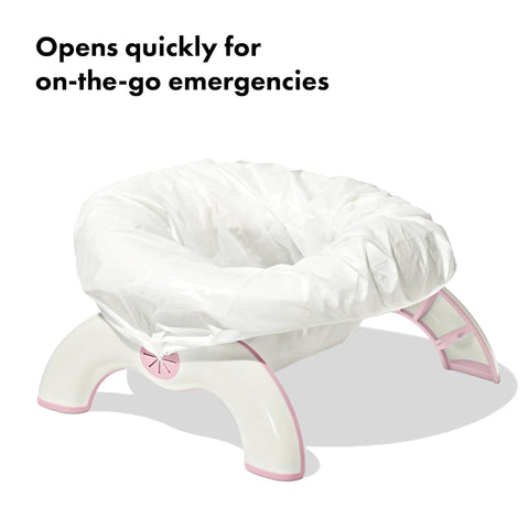 Foldable Two In One Portable Toddler Potty With Carry Bag, On The Fly Travel Toilet Seat Cover For Kids, No Sweat Potty Training Setup And Road Trip Ready Essentials