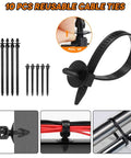 10 reusable cable ties from 135 Piece Universal Car Bumper Retainer Clips Kit With Six Sizes Of Fasteners Plus Auto Trim Removal
