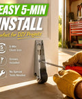 Heavy Duty Vertical Door Rollers Fix Drooping Sliding Doors Bottom Wheel Kits With Reinforced Steel Brackets during installation.