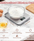Multifunctional kitchen scale weighing flour on countertop for Ultimate Sourdough Starter Kit With Scale Glass Jar And Banneton Proofing Basket