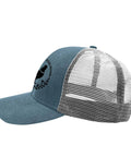 Sky Blue Adjustable Trucker Cap For Women, Washed Cotton Dad Hat With Breathable Comfort, side view