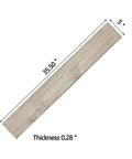 Real Wood Shiplap Wall Planks White 5 Inch Peel And Stick Boards Set Of 10 12.5 Sq Ft Pine Wood Non Toxic VOC Free Natural Knots Dents Easy DIY Wall Accent For Living Room Bedroom showing dimensions