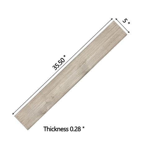 Real Wood Shiplap Wall Planks White 5 Inch Peel And Stick Boards Set Of 10 12.5 Sq Ft Pine Wood Non Toxic VOC Free Natural Knots Dents Easy DIY Wall Accent For Living Room Bedroom showing dimensions