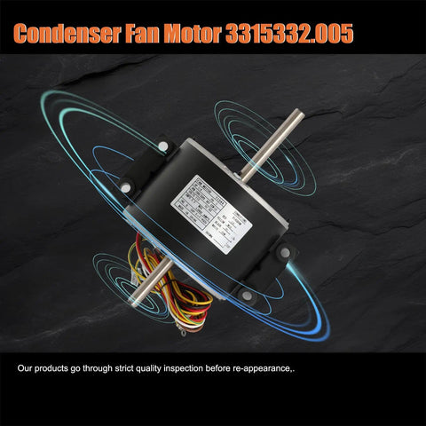RV Brisk Air II Fan Motor Replacement One Quarter Horsepower Three Speed Genteq F48AF70A61 OEM shown with wiring