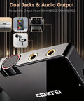 Close-up of dual jacks on 64GB Bluetooth MP3 Player With 2.8 Inch Touch Screen HiFi Music Player For On The Go Crisp