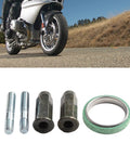 Exhaust Flange Bolt Kit for Gy6 Scooters and Engines 50CC 125CC 150CC Heavy Duty Anti Rust Hardware Fastener Set With Durable Iron Construction And Sealing Gaskets For Leak Free Exhaust Connections on scooter exhaust joint