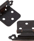 Oil Rubbed Bronze Cabinet Hinges For Kitchen Cabinets Self Closing Flush Mount Hinges With Half Inch Overlay And Variable Overlay