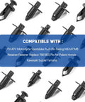 120Pcs Plastic Fender Clips And Body Rivets Set for ATV UTV Motorcycle Sportbike Push Pin Fasteners