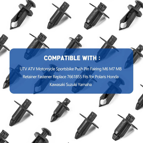 120Pcs Plastic Fender Clips And Body Rivets Set for ATV UTV Motorcycle Sportbike Push Pin Fasteners