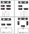 Basic Electricity Discovery Circuit Kit For Introductory Electronics Hands-On Learning For Middle School Kid-Friendly Includes D Battery Holders Bulb Holders Bulbs Switches Mini Screwdriver Wire Set layout with diagram