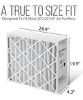 20x25x4 Furnace Filter Replacement With MERV 11 Media for HVAC systems, displayed with size dimensions and packaging details.