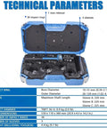 Open toolbox revealing Easy Bearing Install And Removal Kit with 36 impact rings, 3 sleeves, and hammer, 10 to 55 mm bore