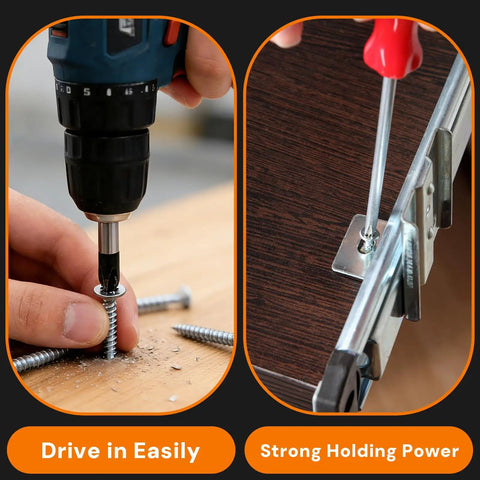 255 Piece High Hardness Wood Screws Kit With Nine Sizes From Half Inch To Two Inch Includes Size 6 And Size 8 Phillips Flat Head Screws For Wood Drywall MDF And Furniture DIY Plus 20 Anchors Zinc Plated For Rust Resistance used with drill and screwdriver on wood surface