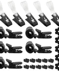 All Season Garden Flag Stoppers And Clips Kit, Heavy Duty Plastic And Rubber Windproof Hardware, 25 Pieces, assorted clips and stoppers