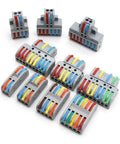 Secure Push Wire Connector Terminal Block Kit For Fast Splicing No Tools Needed Flame Retardant Housing Fits Tight Spaces Copper Conductors Corrosion Resistant Easy Strip In Design Saves You Plenty Of Time And Effort, gray multi-port wire connectors