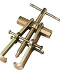 Heavy Duty 2 Jaw Wheel Hub Removal Tool With Adjustable Inner Bearing Puller Made From Forged Steel Drop-Forged Carbon Steel Heat Treated For High Torque Electroplated Rust Resistant Finish Self-Locking Leverage Design Perfect Sturdy Build For Heavy, two-jaw steel puller