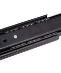 Tough As Nails Heavy Duty 10 Inch Full Extension Drawer Slides For Kitchen Cabinets And Dressers, 100 Lb Load Capacity, Cold Rolled Steel, Smooth Quiet Operation, 1 Pair close-up of black ball-bearing slide