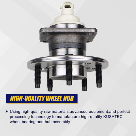 2Pcs Rear Wheel Bearing And Hub Assembly 512150 For FWD Chevy Impala Grand Prix Regal Lacrosse Pontiac Montana Trans Sport 5 Lug With ABS Replacement Fits Rear