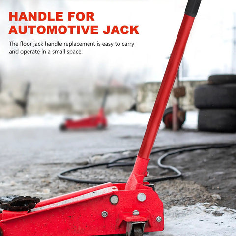Durable Red Metal Hydraulic Jack Handle Extension Rod For Bottle Jacks With Stable Construction And Non Slip Silicone Grip