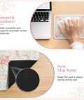 Coquette Floral Mouse Pad Blue Aesthetic Vibe Desk Mat Non Slip Small Mouse Pad For Laptop And PC Portable Travel Size