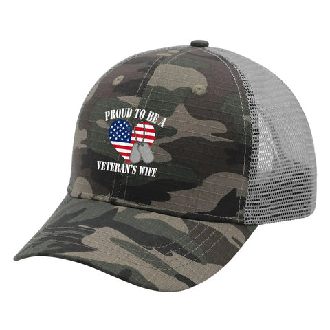 Military Wife Of A Vietnam Veteran Trucker Hat For Women Adjustable Buckle Cap With Comfortable Fit Dope Graphic Design