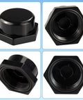 2 Pack NMO Antenna Mount Cap With O Ring Seal Weatherproof Dust And Rain Cover Black shown from different angles