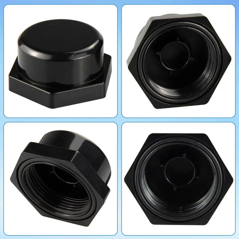 2 Pack NMO Antenna Mount Cap With O Ring Seal Weatherproof Dust And Rain Cover Black shown from different angles