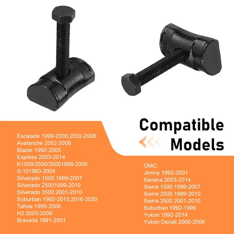 Heavy Duty Torsion Bar Key Adjustment Block Nuts And Bolts Full Thread Bolt Kit 11561233 15530026 Oem Spec black steel bolts