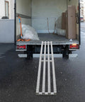 Collocatable Conveyor Roller 12W x 79L Foldable Unpowered Gravity Conveyor Table unloading freight from truck