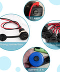 Type C Female 2 Pin Waterproof USB C Pigtail Connector Kit 22 AWG Wire 3A Chassis Socket Plug Durable Locking Design