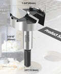 Close-up of Heavy Duty 1 And 3/4 Inch Forstner Drill Bit Crafted From Tough As Nails 5140 Steel featuring hex shank.