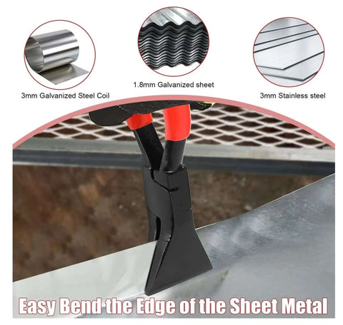 Three Piece Sheet Metal Hand Seamer Set With Straight 45 Degree And 90 Degree Jaws bending sheet metal example
