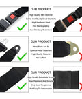 Comparison of ABS materials and buckles used in the Two Point Universal Seat Belt Harness Kit for quality assurance.