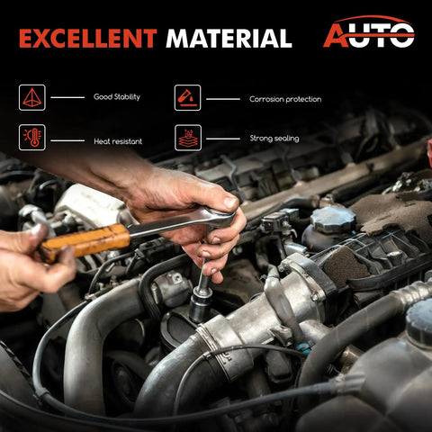 Hands using a wrench on an engine, showcasing Heavy Duty Engine Coolant Auxiliary Water Pump Fit For Audi Seat Skoda Volkswagen 16 18 20 Tdi Engines.