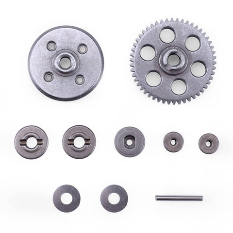 Machined Metal Spur Gear And Diff Pinions And Gears Set For One Sixteenth Scale RC Car 16890A HBX Upgrade M16102 M16103 Beefy Steel All Metal Construction For Precise Shifts And Long Lasting Performance