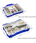 The Real McCoy Electric Mini Drill Bit Kit And Rotary Tool Accessories Set for Grinding Sanding Polishing Cutting Work with one eighth inch shank, 268pcs and 145pcs sets displayed.