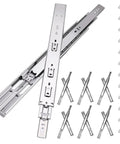 Heavy Duty 18 Inch Soft Close Full Extension Drawer Slides 6 Pair Set With Hydraulic Damping and screws for easy installation.
