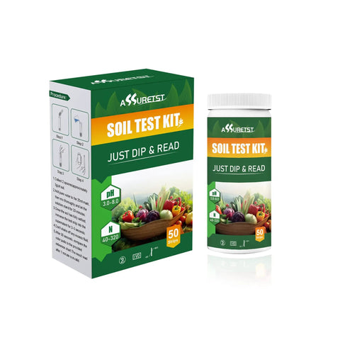 2 In 1 Soil pH Test Kit With Nitrogen Strips, 50 Count, Accurate Soil Tester For Garden Lawn Vegetables And Indoor Outdoor Plants