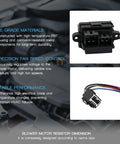 Hvac Blower Motor Resistor With Wire Harness For Chevy Silverado Equinox Tahoe Suburban showing precision components and wire harness.