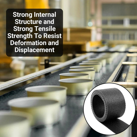 4 Inch Wide Black Conveyor Belt Material With PVK 150 One Side Cover for Industrial Conveyors, smooth production line.