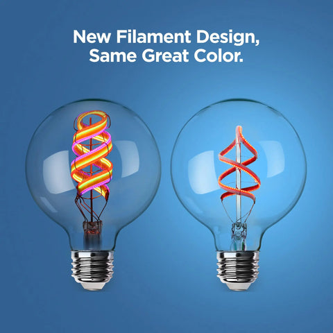 Smart Filament Globe Light Bulb 60W Equivalent WiFi Dimmable with Alexa and Google Assistant No Hub Needed Plug And Play G30 Spiral