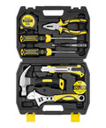 Compact 10 Piece Small Tool Kit Set With Portable Plastic Storage Case For Home Repairs And DIY Projects Like Furniture Assembly