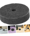 Six Piece Nylon Buffing Wheels With 10mm Hole For Furniture Polishing And Delicate Burnishing Jobs That Look Fresh Without Gouging The Surface, 75mm soft disc.
