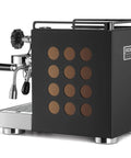 Appartamento Espresso Machine and Eureka Mignon Notte Grinder Bundle in Copper Finish for Home Baristas, side view