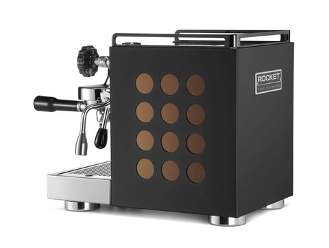 Appartamento Espresso Machine and Eureka Mignon Notte Grinder Bundle in Copper Finish for Home Baristas, side view