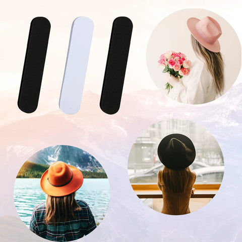 Hat Size Reducer Tape 20 Pack Self Adhesive Foam Strips For Hats And Caps Adjustable Fit in black and white colors.