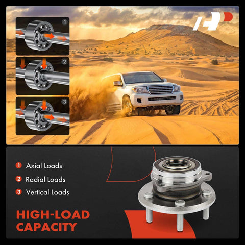 Front Wheel Bearing And Hub Assembly 5 Lug Fit For Jeep Grand Cherokee 2011-2021, Grand Cherokee WK 2022 And Dodge Durango 2011-2023 High Load Capacity