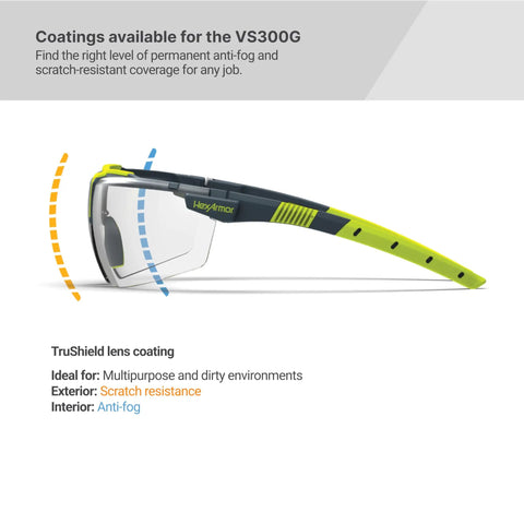 Jobsite Ready All Day Comfort Variomatic Safety Glasses With Photochromic Lenses That Transition In Under 10 Seconds, side view